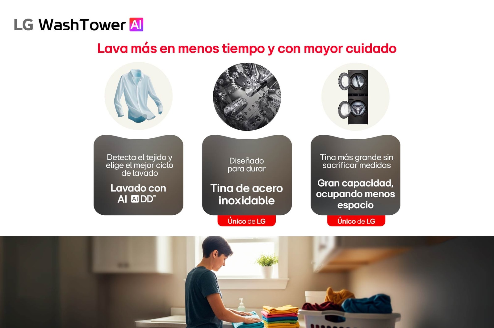 Lava más en menos tiempo y con mayor cuidado